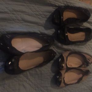 GUC 3 prs of Sz 11M flats-2 prs black, 1 pr br/Bl